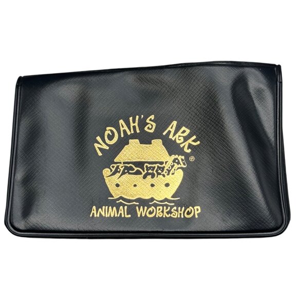 Noah's Ark Animal Workshop Black Card Holder 3.5x2.5" READ - Picture 1 of 3